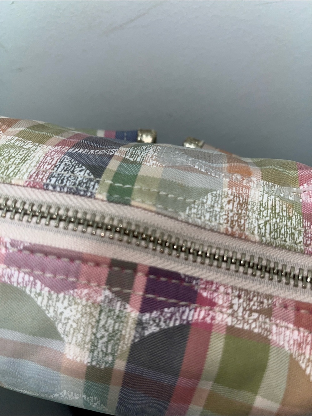 Coach Poppy Madras Tartan Plaid Hobo Shoulder Bag - Picture 14 of 17